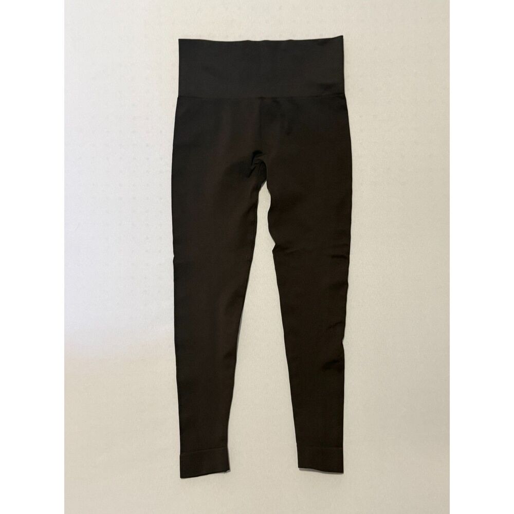 Set Active Chocolate Brown Ribbed Leggings | Size Small